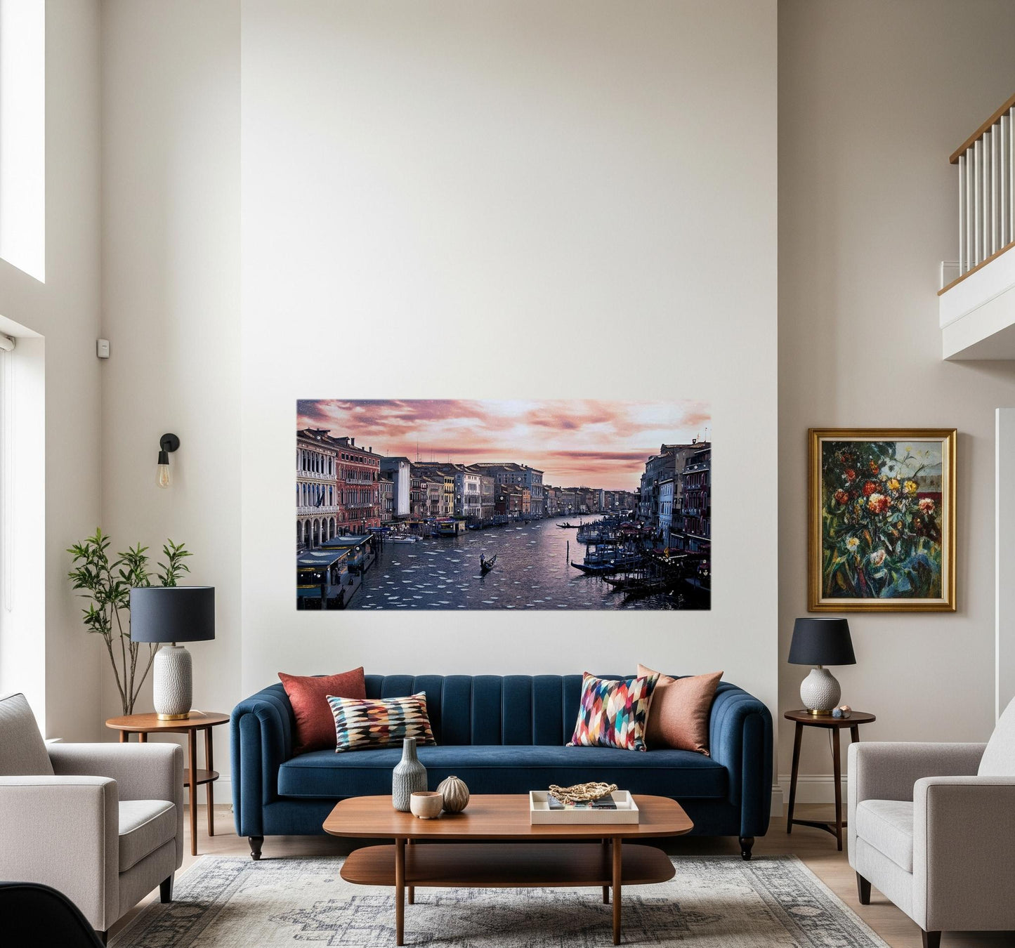 Quadro Personalizzabile Venezia su Tela – Stampa Pittorica Fatta a Mano con Swarovski e Glitter | Paesaggio Classico o Moderno