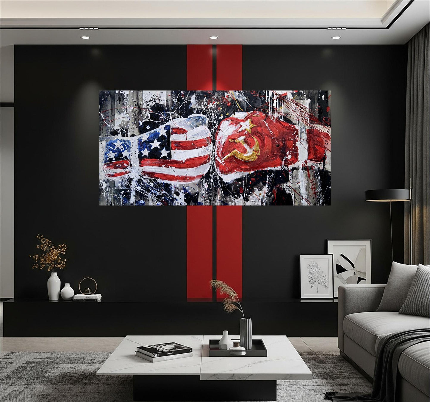 Quadro Rocky Balboa su Tela – Stampa Pittorica Fatta a Mano con Swarovski | Film Cult, Arredo Casa/Ufficio Moderno o Classico