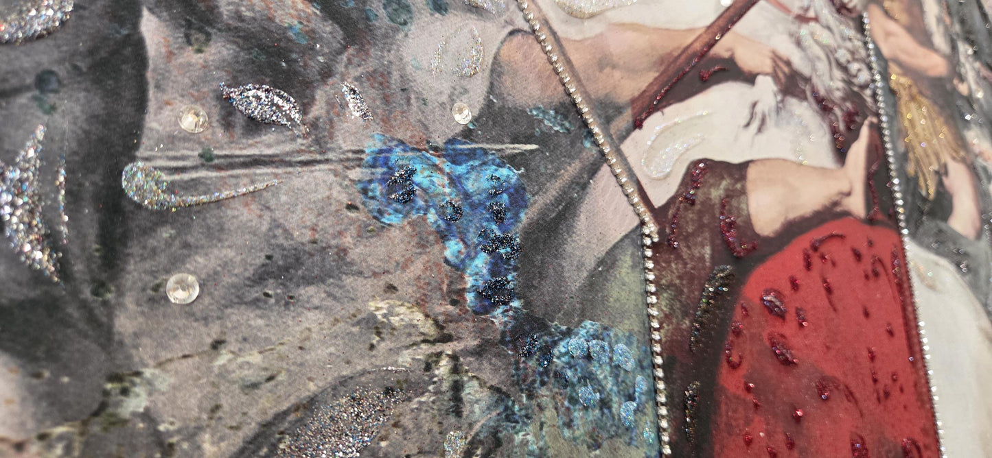 Quadro Personalizzabile Battaglia di Napoleone – Stampa su Tela Pittorica Fatta a Mano con Swarovski e brillantini | Arredo Classico o Moderno