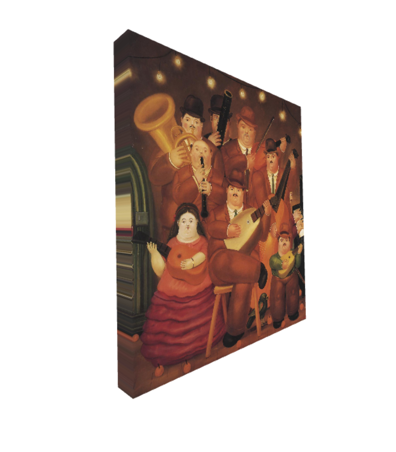 Quadro Pittorico a Pennello su Tela ispirato a Botero I Musicisti| Arredo Casa e Ufficio Personalizzato | Moderno/Classico (Copia) (Copia)