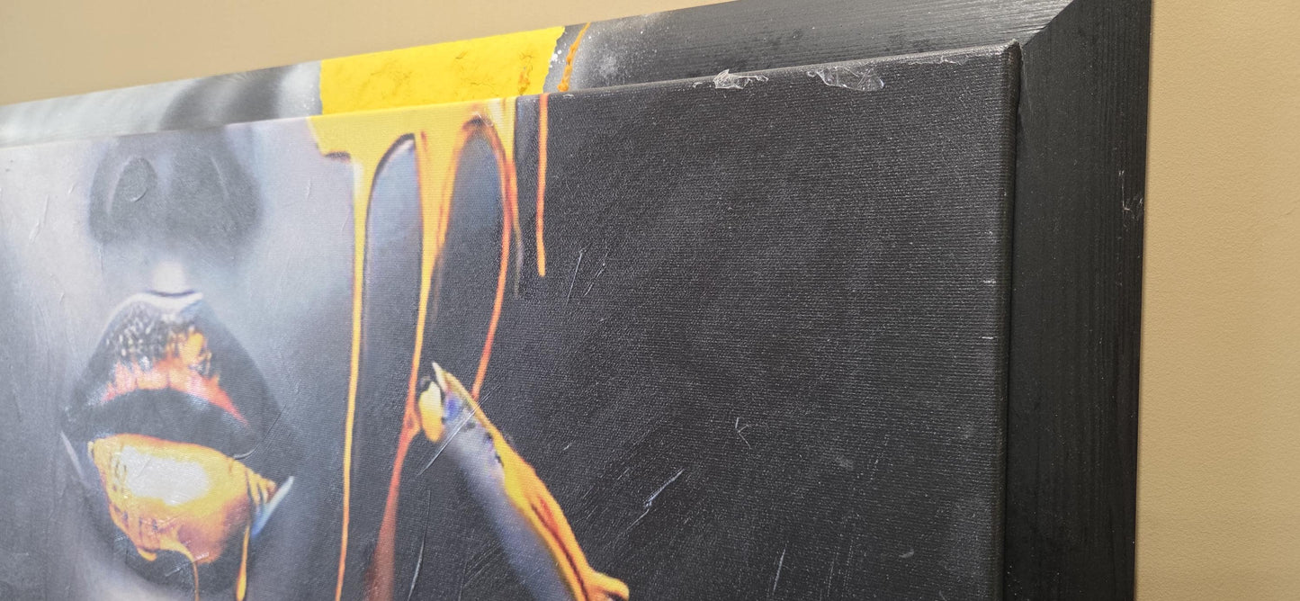 Quadro personalizzabile su Tela Pittorica con Cornice Fatta a Mano – Proseguimento Disegno Panorama | Arredo Casa Classico e Moderno