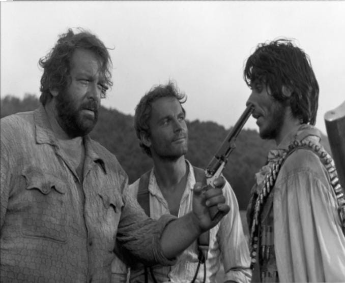 Quadro Artistico su Tela – Bud Spencer e Terence Hill “Trinità Emiliano” Effetto Pittura | Arredo Vintage Made in Italy