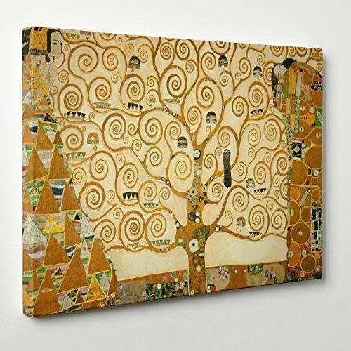 Quadro Pittorico su Tela – Klimt L’Albero della Vita | Pittura Fatta a Mano Personalizzata per Casa e Ufficio Classico o Moderno