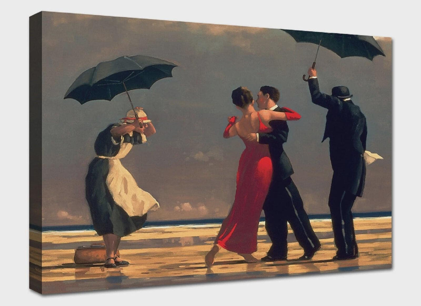 Quadro Stile Vettriano – “The Singin' Butler” su Tela Canvas Fatta a Mano | Arredo Classico o Moderno Casa e Ufficio