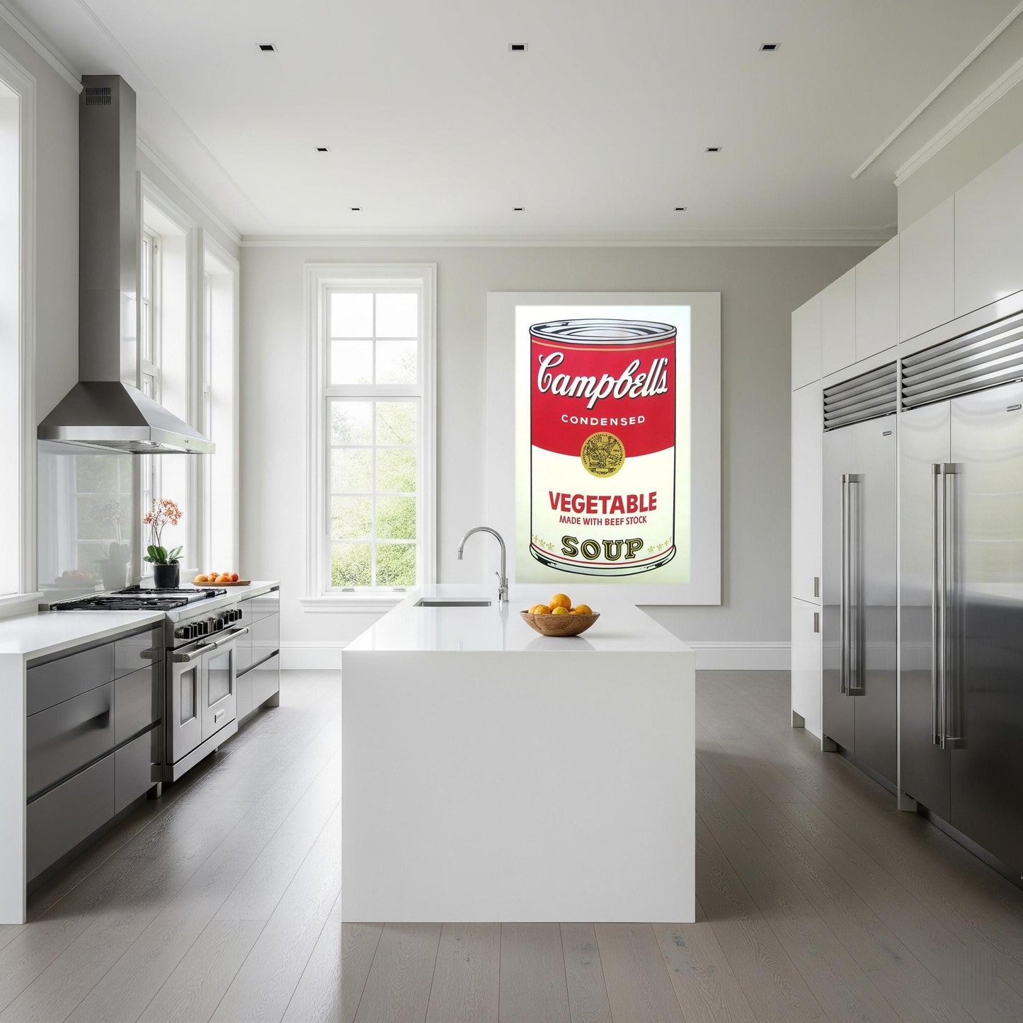 Quadro Personalizzabile Andy Warhol Pop Art – Stampa su Tela Effetto Pittura Tomato Soup | Vintage Made in Italy | Arredo Moderno o Classico