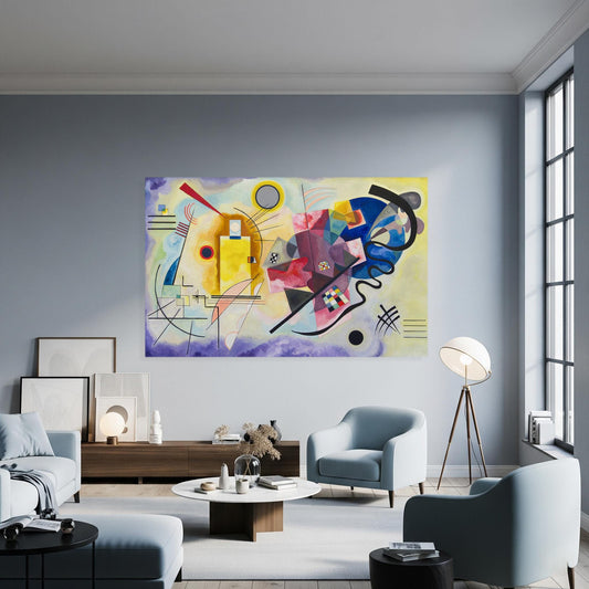 Quadro Personalizzato Kandinsky – Jaune Rouge et Bleu Effetto Pittura | Arredo Astratto Casa e Ufficio Vintage, Classico o Moderno