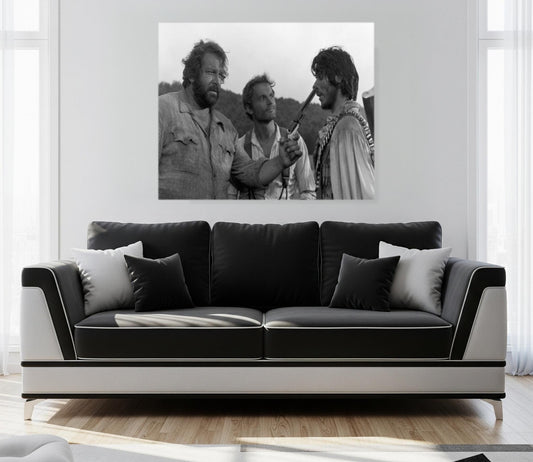 Quadro Artistico su Tela – Bud Spencer e Terence Hill “Trinità Emiliano” Effetto Pittura | Arredo Vintage Made in Italy
