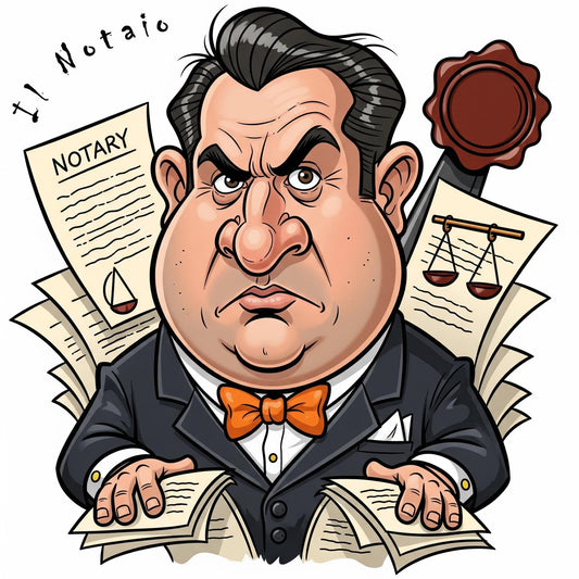 Quadro Caricatura Notaio – Bozzetto Originale su Tela | Idea Regalo Personalizzabile per Casa e Ufficio | Moderno, Classico, Vintage