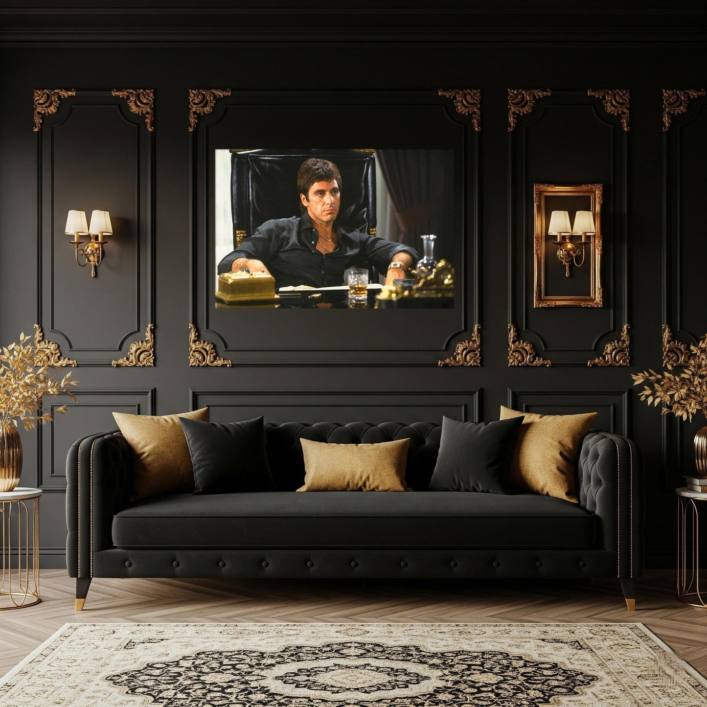 Quadro Personalizzabile Scarface Al Pacino – Tela Pittorica Fatta a Mano | Home Decor Classico e Moderno