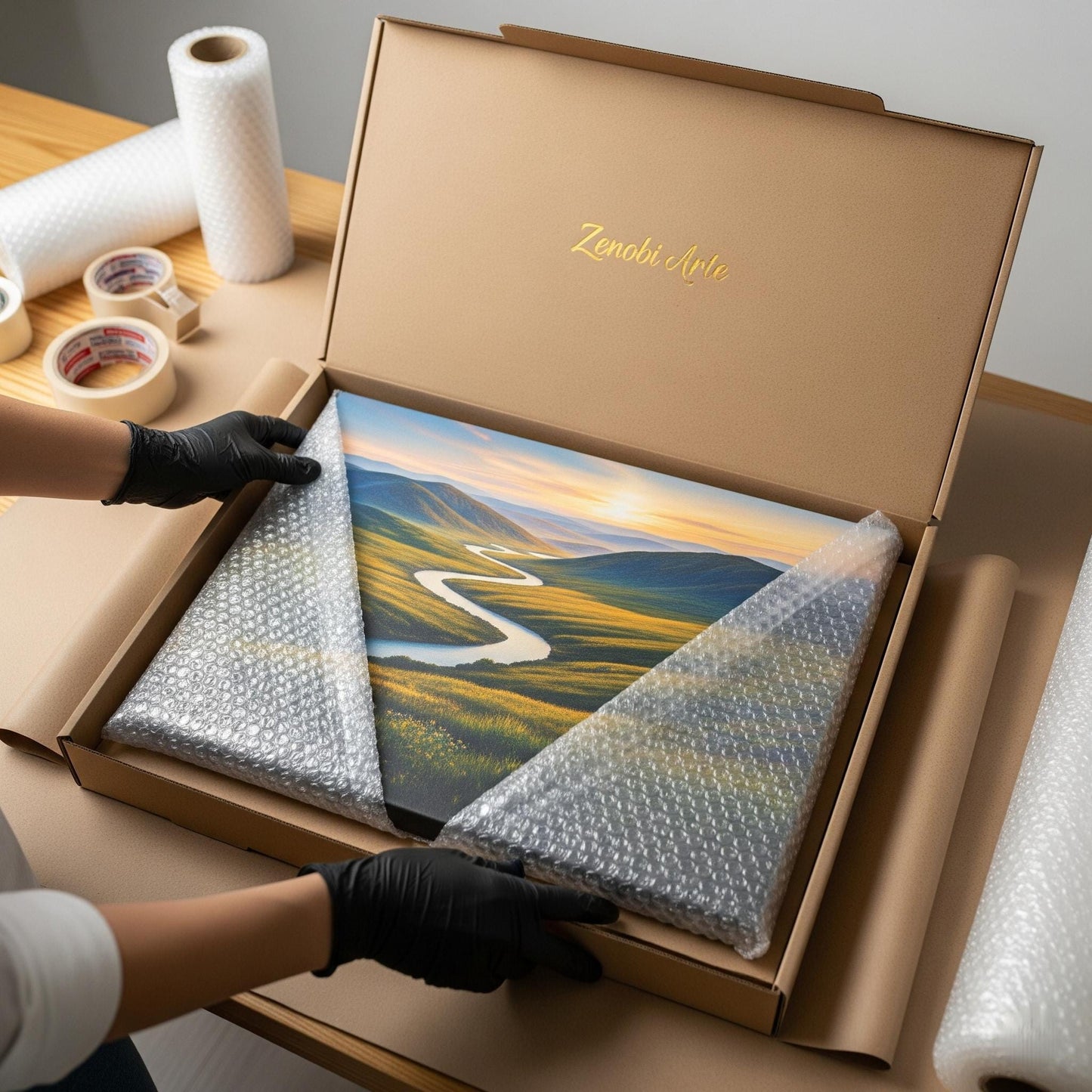 Quadro stampa su Tela canvas ispirato a Van Gogh &quot;Girasoli&quot; fatto a mano –Stampa Moderna, Classica e Vintage per Arredo Casa o Ufficio