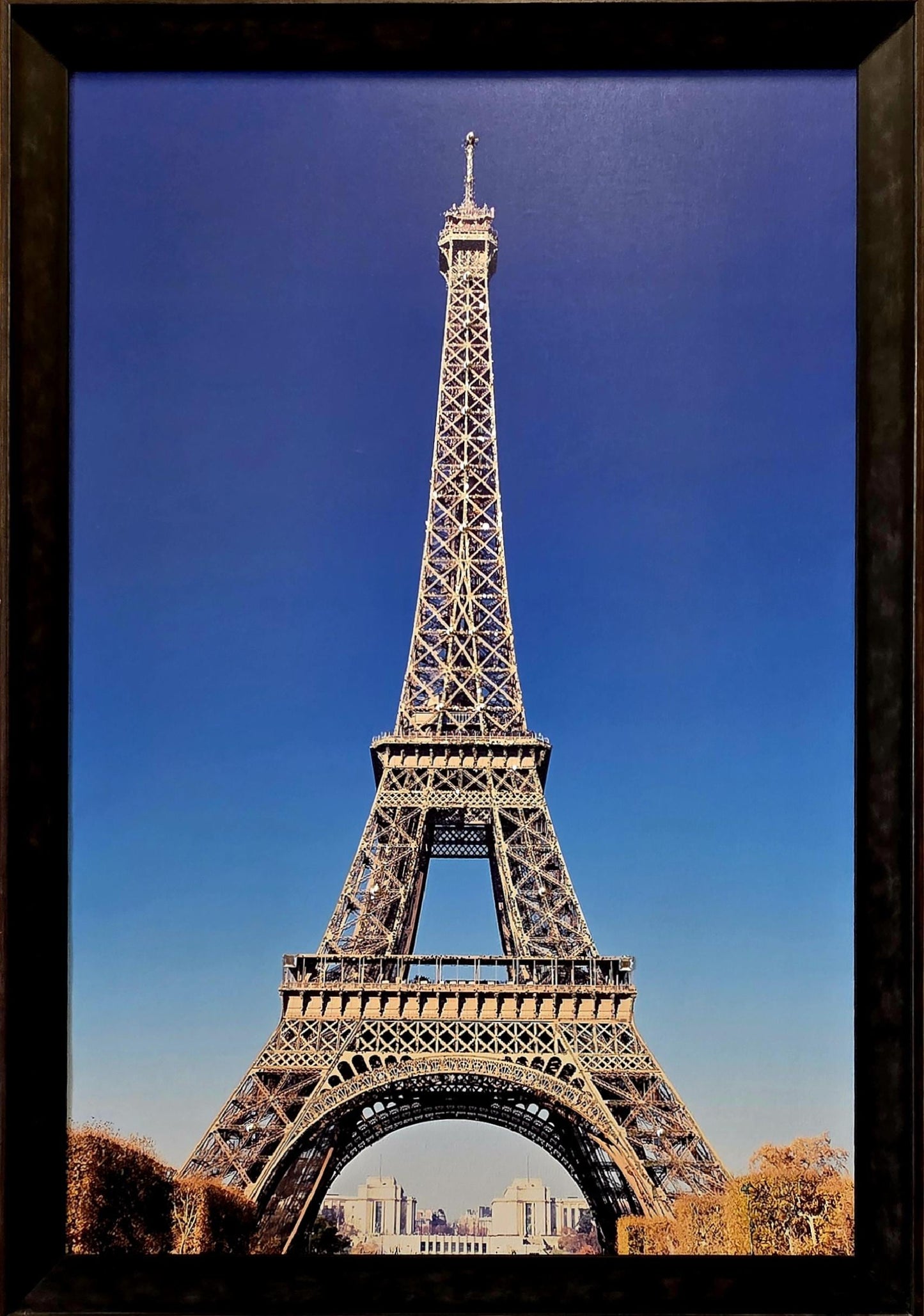 Stampa su Tela Personalizzata – Quadro Torre Eiffel Parigi con Cornice Swarovski e Glitter | Arredo Vintage, Classico o Moderno Casa/Ufficio