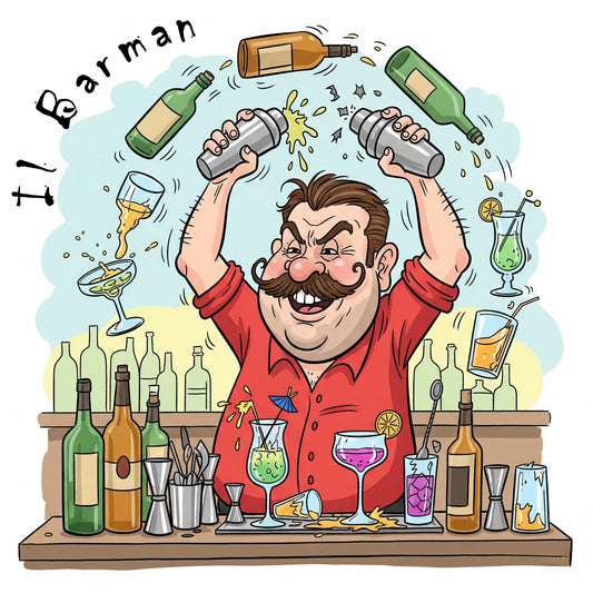 Quadro Caricatura Barman – Bozzetto Originale su Tela | Idea Regalo Personalizzabile per Casa e Ufficio Classico, Moderno, Vintage