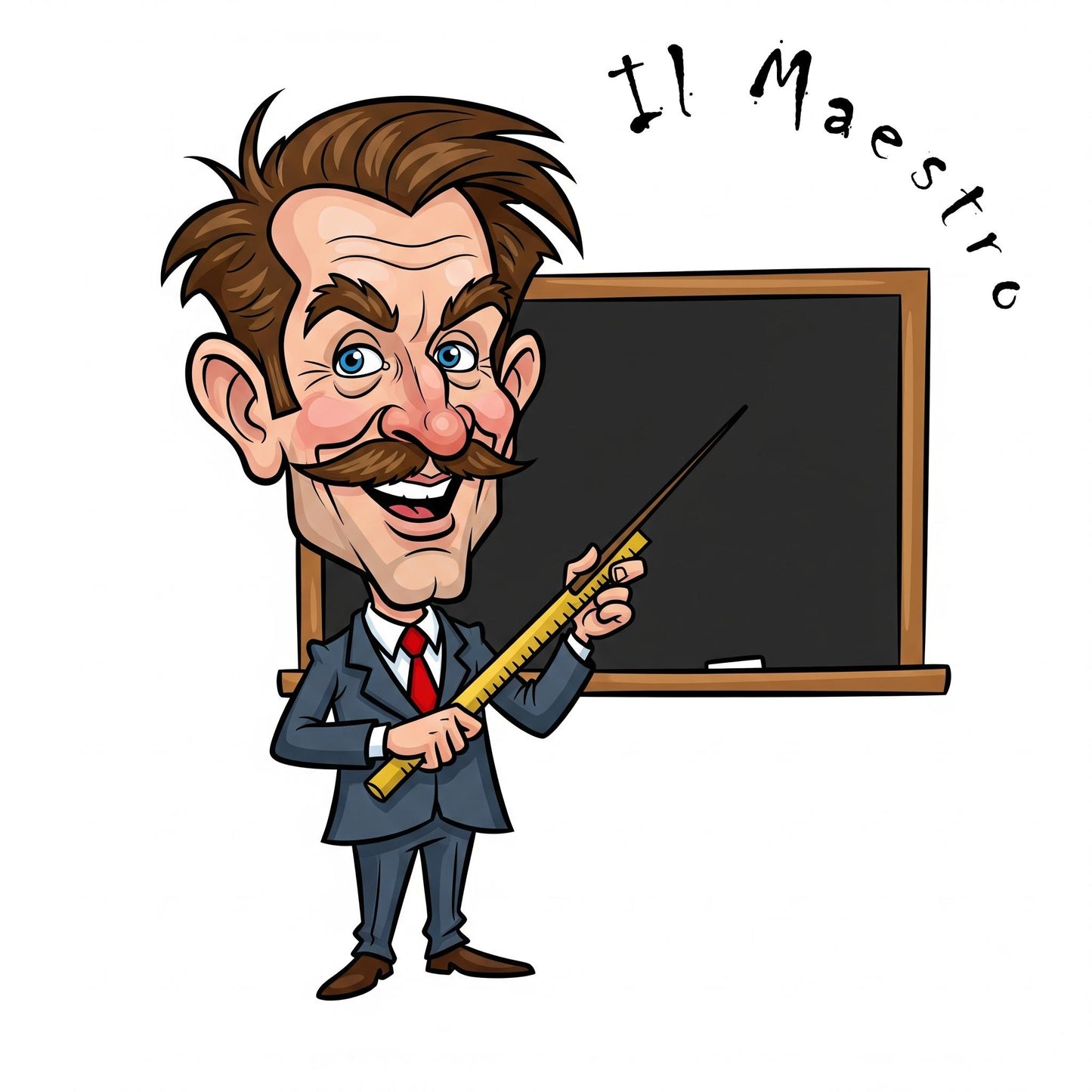 Quadro Caricatura Maestro– Bozzetto Originale su Tela | Idea Regalo Personalizzabile per Casa e Ufficio Classico, Moderno, Vintage