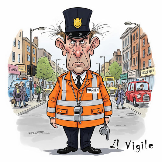 Quadro Caricatura Vigile– Bozzetto Originale su Tela | Idea Regalo Personalizzabile per Casa e Ufficio Classico, Moderno, Vintage