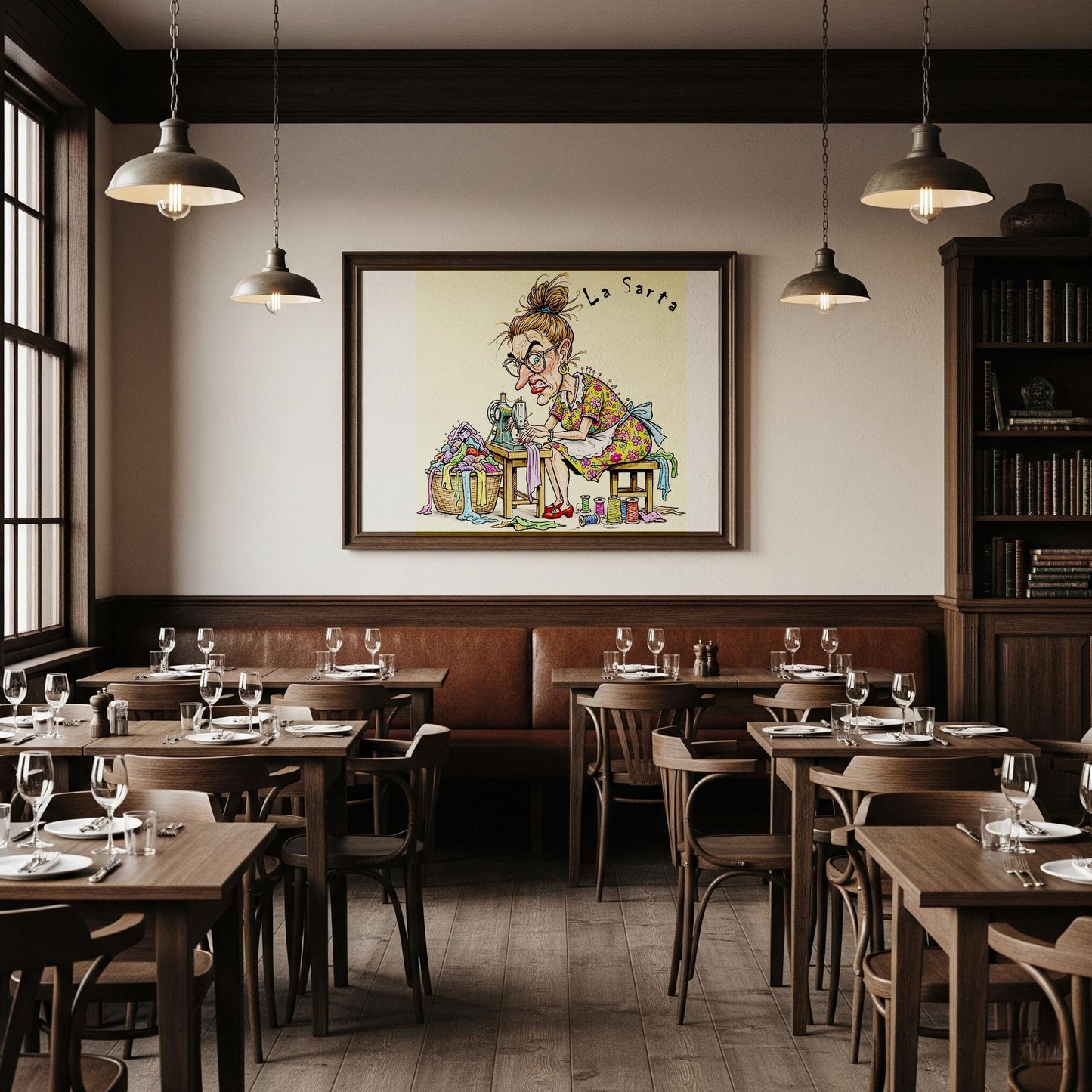 Quadro Caricatura Sarta– Bozzetto Originale su Tela | Idea Regalo Personalizzabile per Casa e Ufficio Classico, Moderno, Vintage