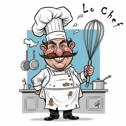 Quadro Caricatura Chef– Bozzetto Originale su Tela | Idea Regalo Personalizzabile per Casa e Ufficio Classico, Moderno, Vintage