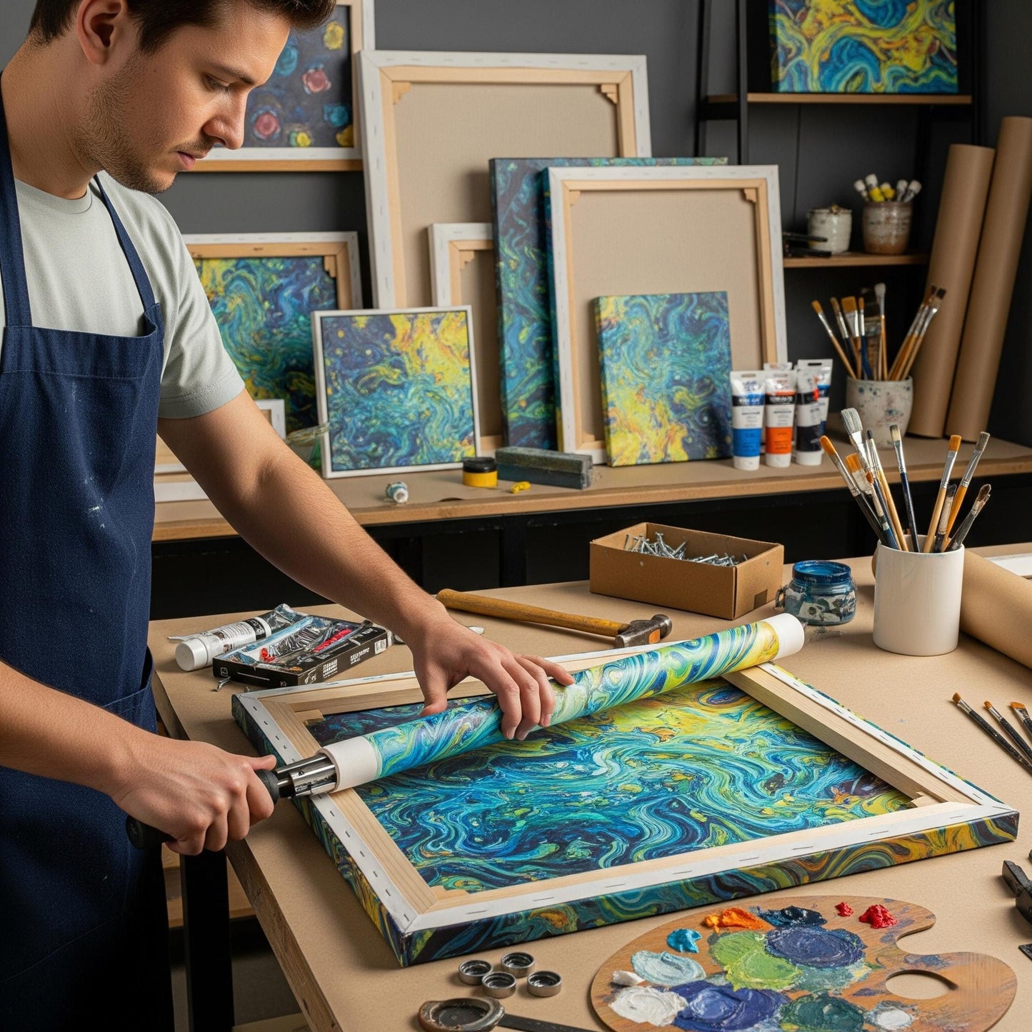 Quadro stampa su Tela canvas ispirato a Monet I Papaveri personalizzato e fatto a mano – Stampa Moderna o Classica per Arredo Casa o Ufficio