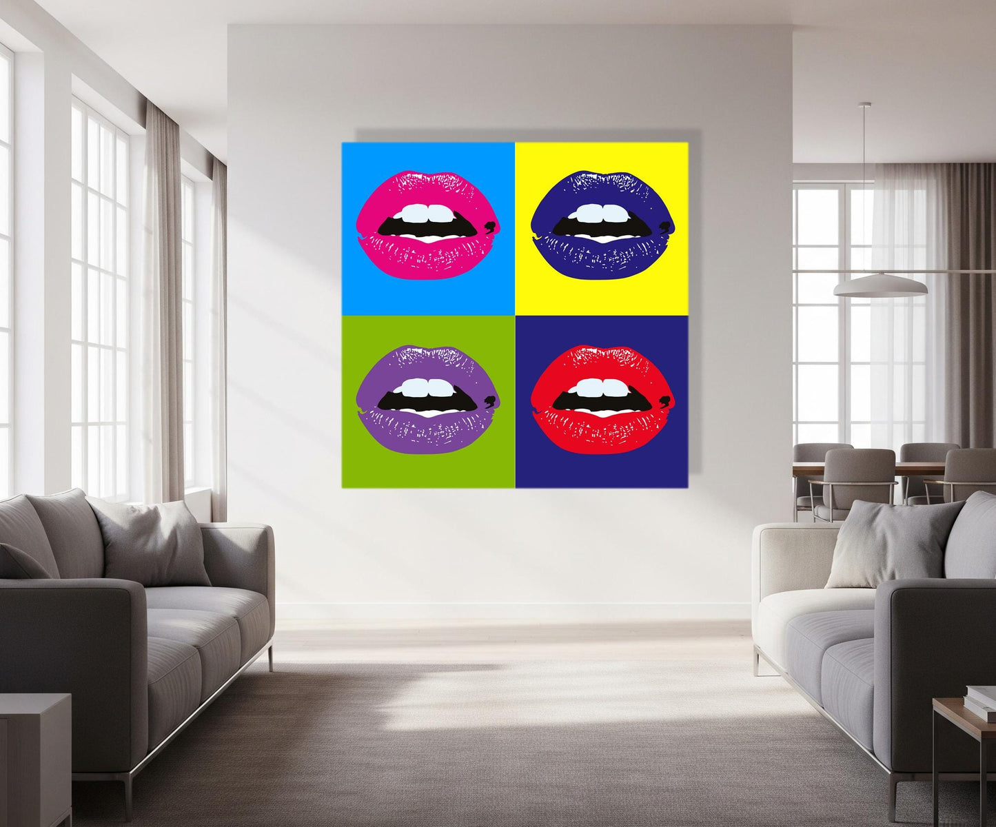 Stampa Artistica personalizzabile Ispirata a Andy Warhol Multi Voice Pop Art | Quadro su Tela per Arredo Moderno o Classico, Casa o Ufficio