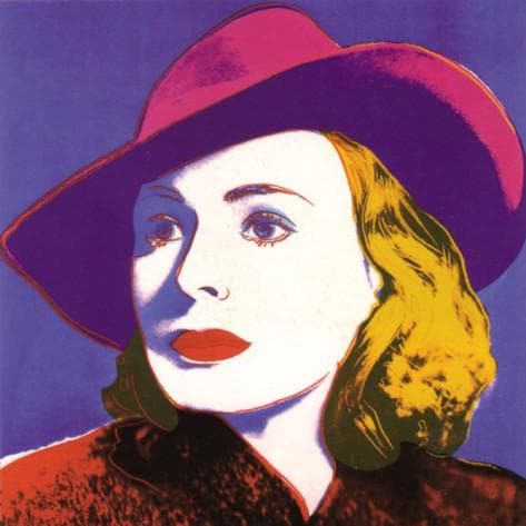 Stampa Artistica personalizzabile Ispirata a Andy Warhol Ingrid with hat Pop Art | Quadro su Tela per Arredo Moderno/Classico, Casa/Ufficio