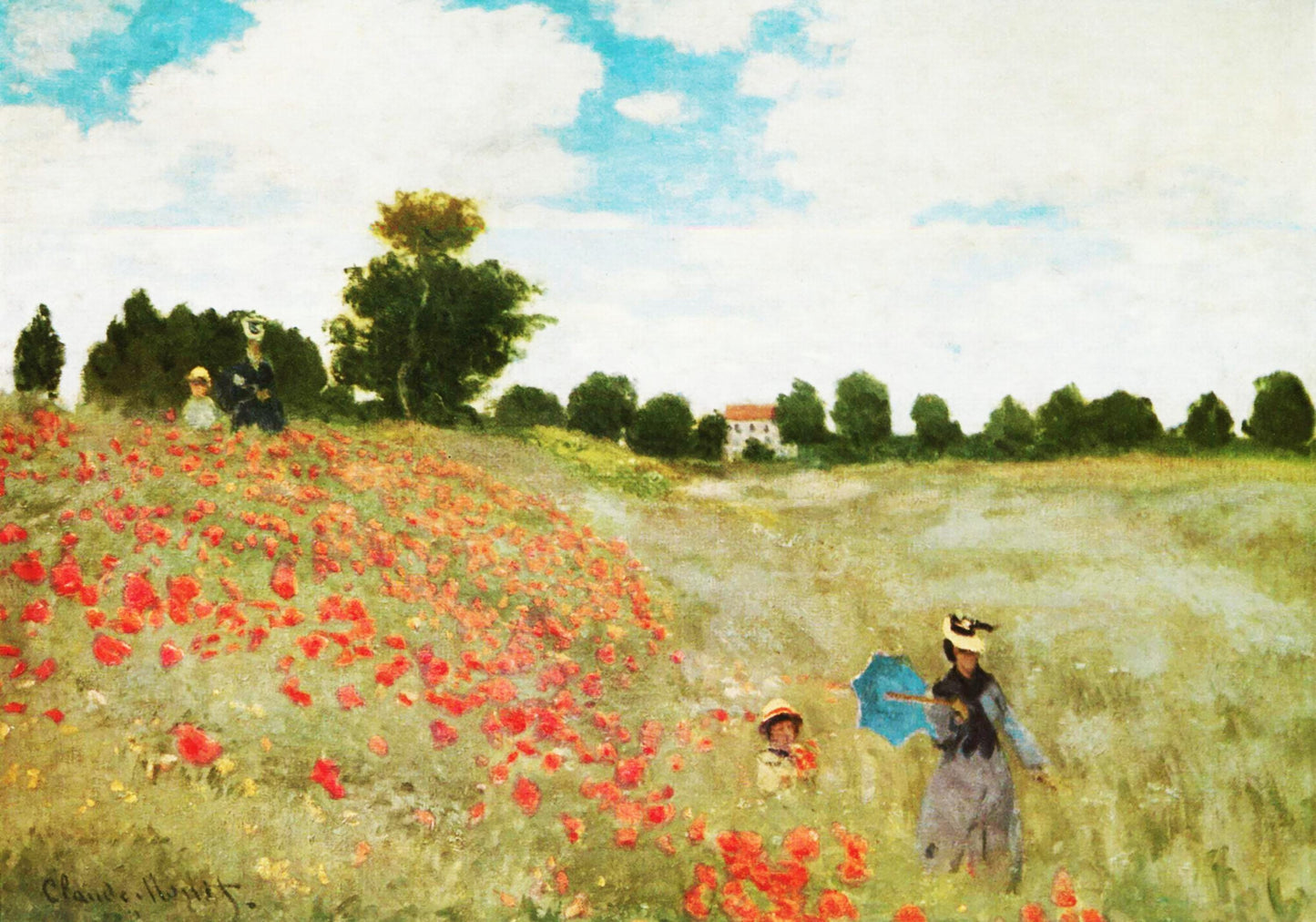 Quadro stampa su Tela canvas ispirato a Monet I Papaveri personalizzato e fatto a mano – Stampa Moderna o Classica per Arredo Casa o Ufficio