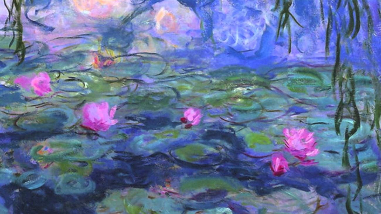 Quadro stampa su Tela canvas ispirato a Monet &quot;Ninfee&quot; personalizzato e fatto a mano – Stampa Moderna o Classica per Arredo Casa o Ufficio
