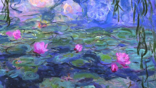 Quadro stampa su Tela canvas ispirato a Monet &quot;Ninfee&quot; personalizzato e fatto a mano – Stampa Moderna o Classica per Arredo Casa o Ufficio
