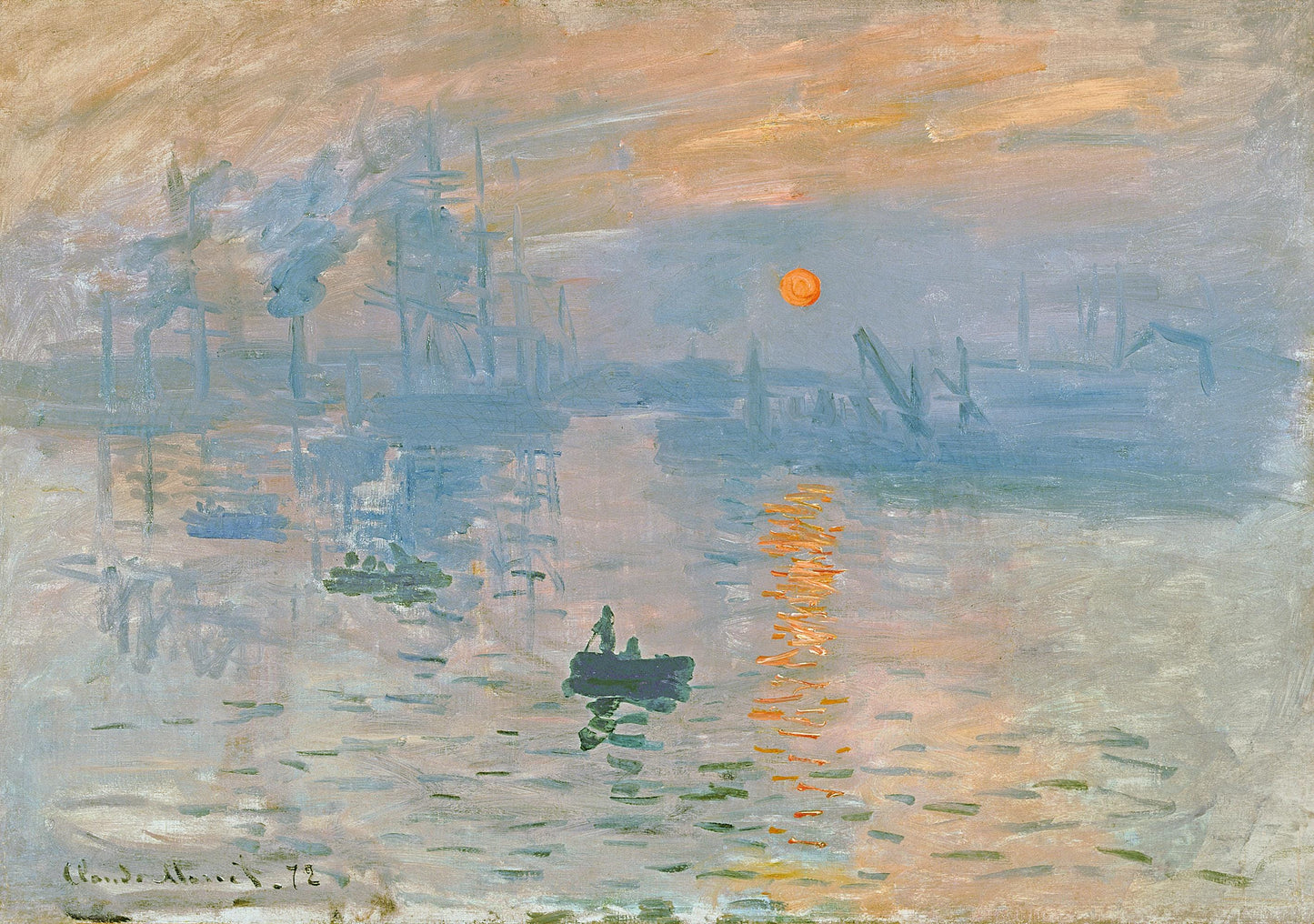 Quadro personalizzabile ispirato a Monet Sol Levante | Stampa su tela canvas fatta a mano | Arredo Classico o Moderno per Casa e Ufficio
