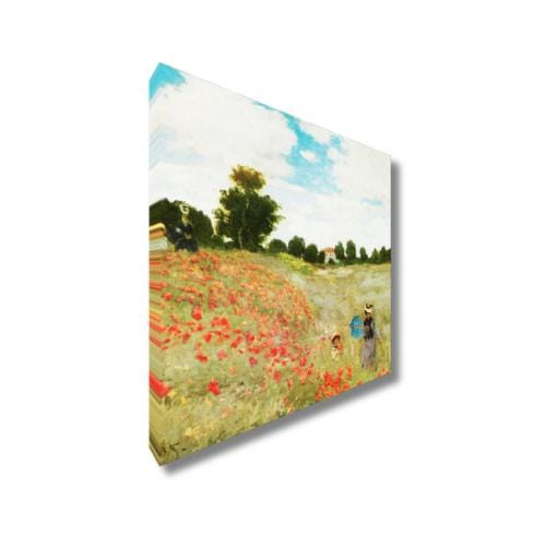 Quadro stampa su Tela canvas ispirato a Monet I Papaveri personalizzato e fatto a mano – Stampa Moderna o Classica per Arredo Casa o Ufficio