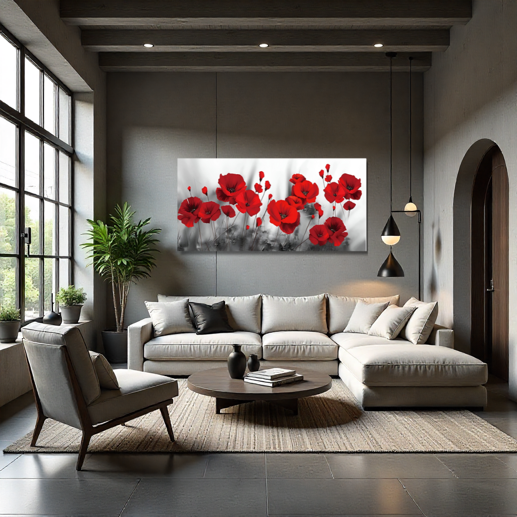 Quadro fatto a mano I Papaveri – Arte su Tela con Effetto Pennellate | Arredo Parete Moderno o Classico (Copia) (Copia)