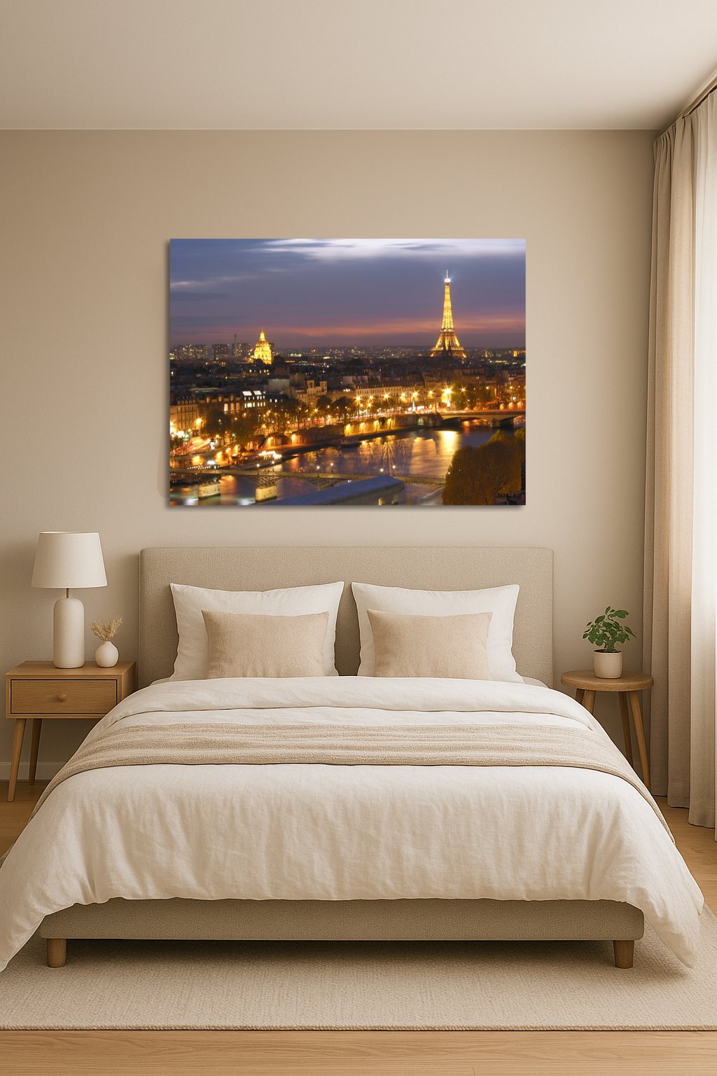Quadro su Tela Personalizzato Parigi di notte fatto a mano – Stampa moderna per Arredo Casa o Ufficio (Copia) (Copia)