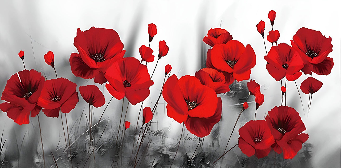 Quadro fatto a mano I Papaveri – Arte su Tela con Effetto Pennellate | Arredo Parete Moderno o Classico (Copia) (Copia)