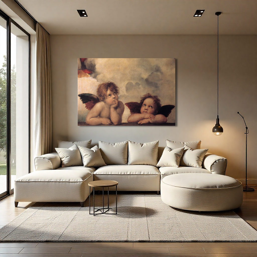 Quadro su Tela Personalizzato I Putti di Raffaello – Stampa moderna per Arredo Casa o Ufficio (Copia)