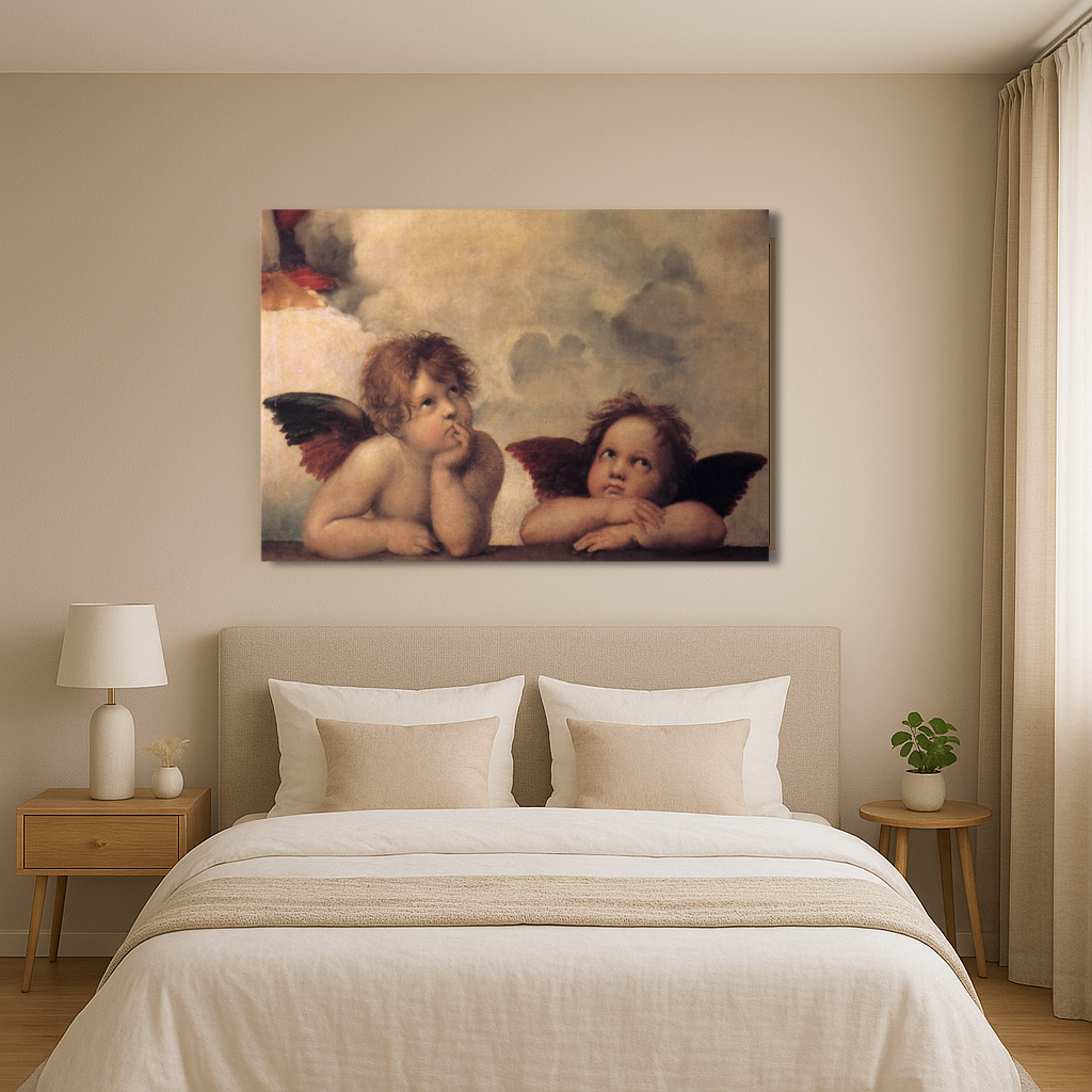 Quadro su Tela Personalizzato I Putti di Raffaello – Stampa moderna per Arredo Casa o Ufficio (Copia)