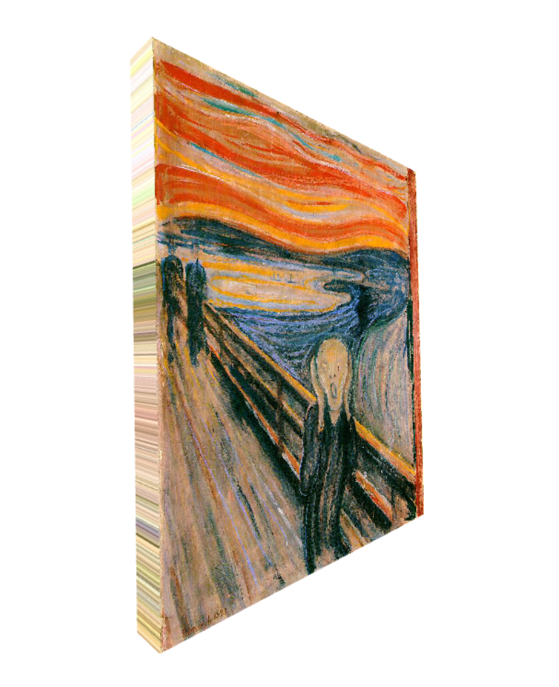 Quadro Pittorico a Pennello su Tela ispirato a Munch L'Urlo | Arredo Casa e Ufficio Personalizzato | Moderno/Classico (Copia)