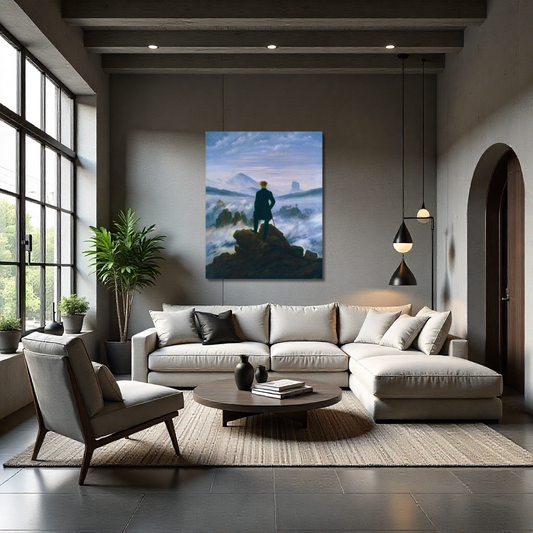 Quadro su Tela Personalizzato ispirato a Caspar Viandante sul mare di nebbia – Stampa moderna per Arredo Casa o Ufficio (Copia) (Copia) (Copia) (Copia)